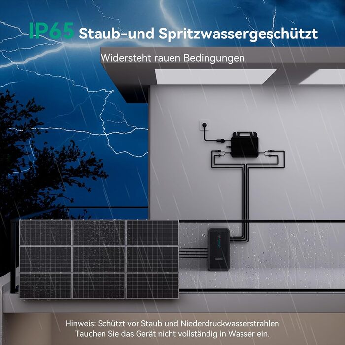 Оновлена електростанція з балконом та накопичувачем B2500, 0 ПДВ, акумулятор Marstek 2240 Втгод LiFePO4, 6000 циклів зарядки, максимальна вхідна потужність 1600 Вт для фотоелектричних систем та вихідна потужність 800 Вт, можливість розширення до 8960 Втго