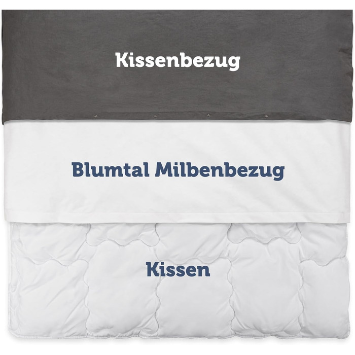 Підковдра Blumtal із захистом від кліщів 135x200 см - Сертифікована Oeko-TEX гіпоалергенна постільна білизна 135x200 см - Підковдра із захистом від кліщів - Комплект постільної білизни 135x200 см