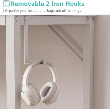 Білий Маленький письмовий стіл для спальні Дитячий навчальний стіл для дому, офісу, спальні, невеликих приміщень, 81,3 см, Сучасний міні-стіл для ноутбука, білий 80 x 50 см