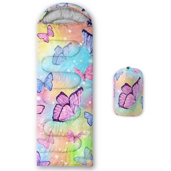 Спальні мішки HOSIMA, спальний мішок-мумія для холодної погоди для дівчаток, хлопчиків, чоловіків, водонепроникний для теплого кемпінгу, походів, активного відпочинку на свіжому повітрі, подорожей, полювання, з компресійними мішками Multi 1