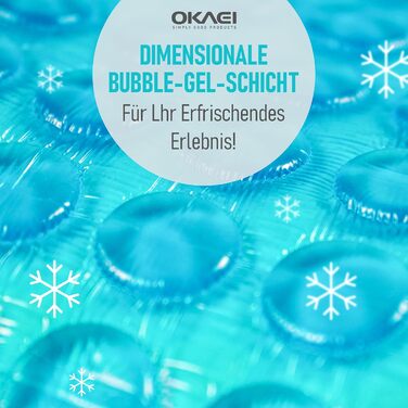 Подушка Okaei з піни з ефектом пам&39яті Ергономічна подушка від болю в шиї Подушка Visco з охолоджувальним гелем Ідеально підходить для сну на боці та спині 60x40x15 см GelCell Наповнювач 100 поліуретан, Зовнішній чохол 100 поліестер, Внутрішній чохол 73