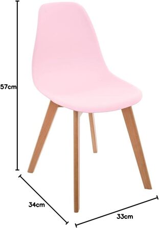 Дитячий стільниця Scandinave rosa - Розмір троянди Д. 56 x П. 30,5 x В. 37 см