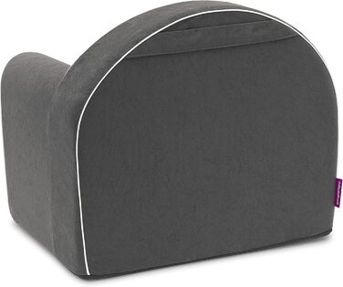 Дитяче крісло від 1 року - Дитяче крісло - Міцне, зручне, виготовлене з пінопласту - зі знімним чохлом, який можна прати - Ідея подарунка, подарунок на 1-й день народження для дівчаток та хлопчиків - Сірий