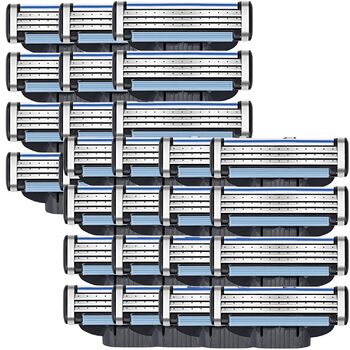 Наповнювачі лез бритви, 3 леза для чоловічої бритви для гоління, леза для бритви чоловічі наповнювачі для ручного леза бритви, підходить для 3 лез (28 упаковок)