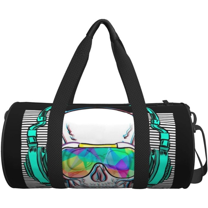 Універсальна спортивна сумка-мішок Музичний Череп, дорожня сумка для чоловіків та жінок