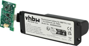 Акумулятор vhbw, сумісний з динаміками Bose SoundLink Mini 2 - в комплекті з платою (3400 мАг, 7,4 В, літій-іонний)