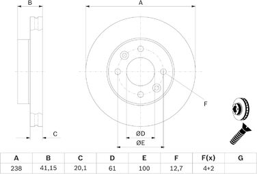 Гальмівні диски Bosch 986478276 (комплект 2 шт.)