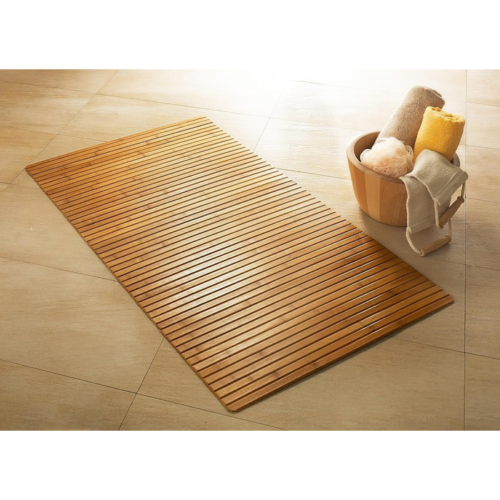 Дерев&39яний килимок з бамбука, 50 x 80 см, натуральний 50 x 80 см (прямокутний) натуральний, 5043202207