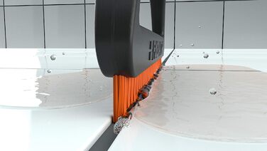 Щітка для швів сіра/помаранчева - щітка для чищення швів у ванних кімнатах, туалетах, кухнях - чищення настінної та підлогової пли