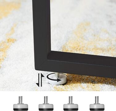 Круглий журнальний столик VASAGLE, стіл для вітальні, індустріальний стиль, сталевий каркас, легке складання, для вітальні, спальні, рустикальний коричневий та чорний LCT88 шт. Рустикальний коричневий чорний