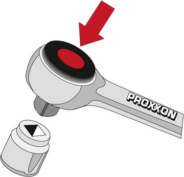 Набір гайкових ключів PROXXON, компактний з тріскачкою 3/8, 47 предметів у пластиковому кейсі, 23282