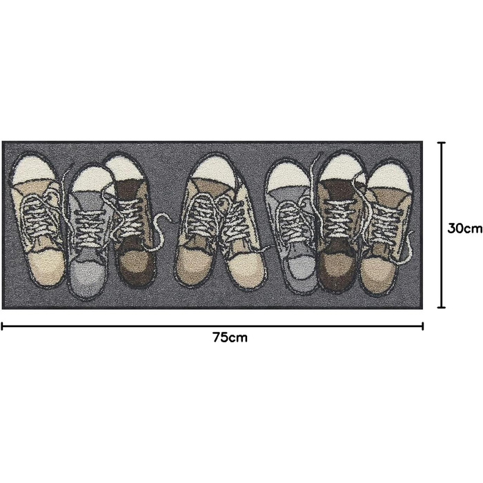 Килимок для дверей Salonloewe для кросівок 30 x 75 см, паркування для взуття
