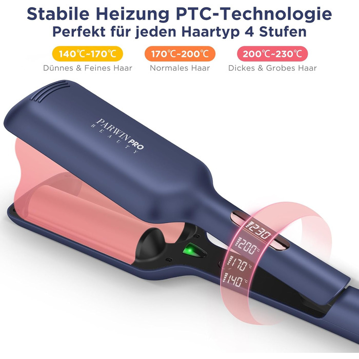 Стовбури русалки для волосся, плойка для великих локонів 32 мм, бігуді PARWIN PRO BEAUTY -Hair Curler, стайлер для завивки волосся