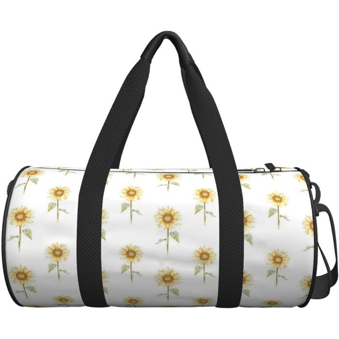 Дорожня сумка-мішок з соняшниками, розписана вручну, з квітковим візерунком. Універсальна спортивна сумка для чоловіків та жінок.