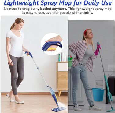Швабра з функцією розпилення Швабра-розпилювач Швабра для підлоги - MANGOTIME Швабра-розпилювач Швабра для підлоги Волога швабра з