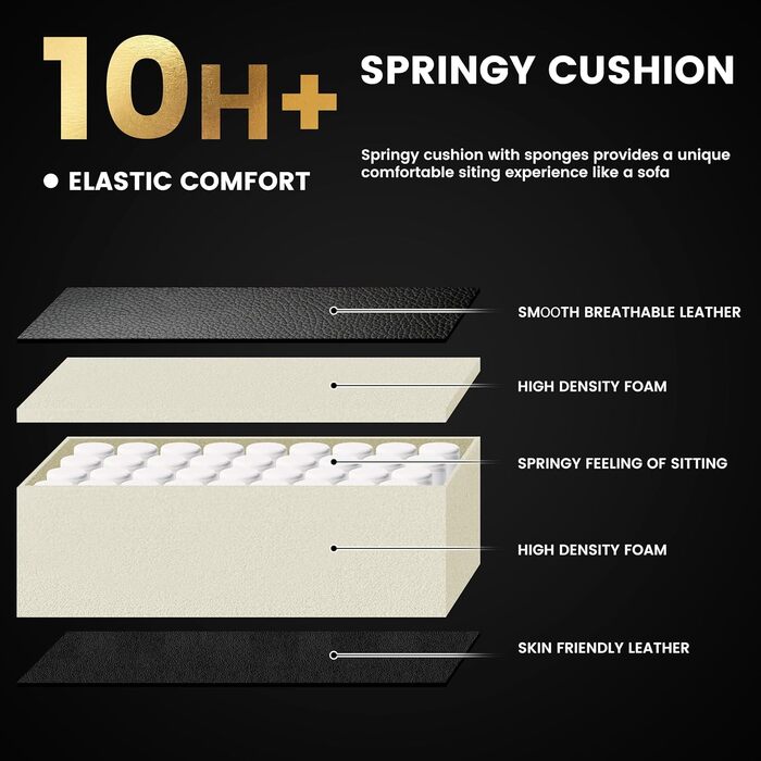 Ергономічне ігрове крісло з масажною поперековою подушкою, офісне крісло для ПК в гоночному стилі зі штучної шкіри, ігрове крісло з підлокітниками, вантажопідйомність до 159 кг, синій колір