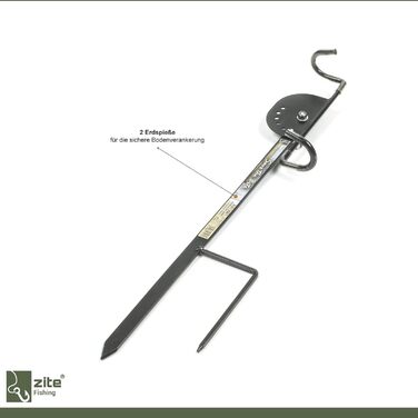 Тримач для вудки Zite Металевий та регульований - Стабільна підставка для поплавкових вудок - Міцна підставка для вудки/плавучий тримач для вудки, Тримач для вудки, Тримач для вудки, Рибальська підставка