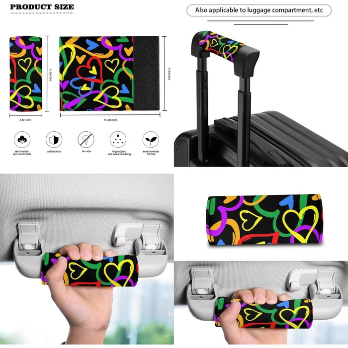 Чохли для валіз з ручкою для захисту, Барвиста Любов, 80 см, 3 шт.