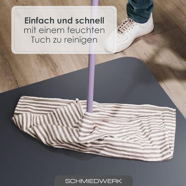 Кольоровий килимок для підлоги Килимок для офісного крісла Стійкий до подряпин Зроблено в Німеччині (Антрацит, 120 x 145 см) Антрацит 120 x 145 см