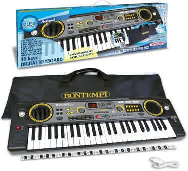 Цифрова клавіатура Bontempi School 15 4920 з 49 клавішами, чорна