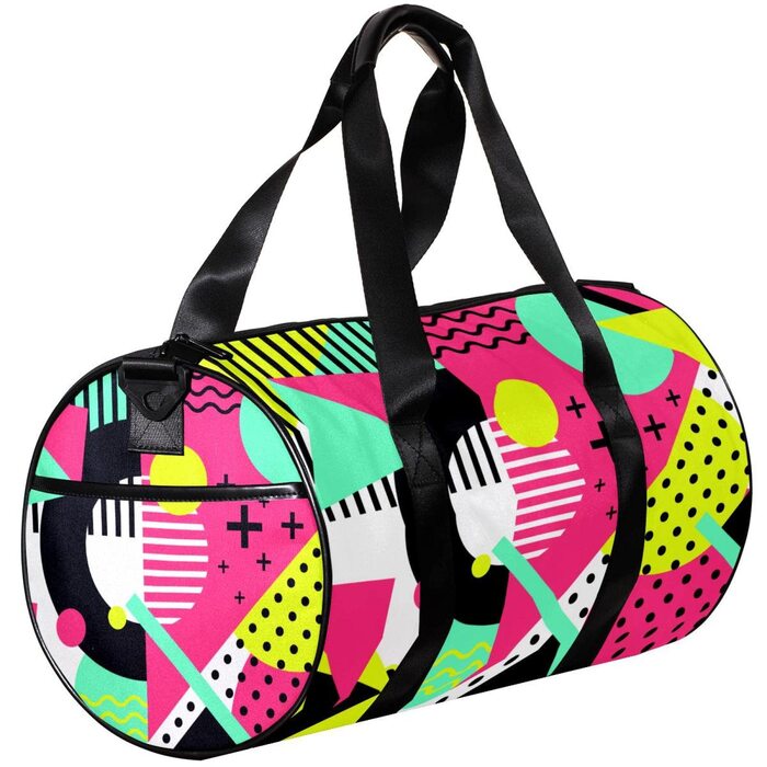 Сумка-мішок для подорожей, спорту та йоги, з сучасним геометричним малюнком, компактна спортивна сумка для фітнесу та ручної поклажі