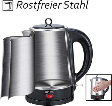 Чайник 100 без бісфенолу А 2200 Вт Захист від перегріву Фільтр від накипу Безпечне скло Виробник чаю Чайник Виробник чаю Чайник для води Чай