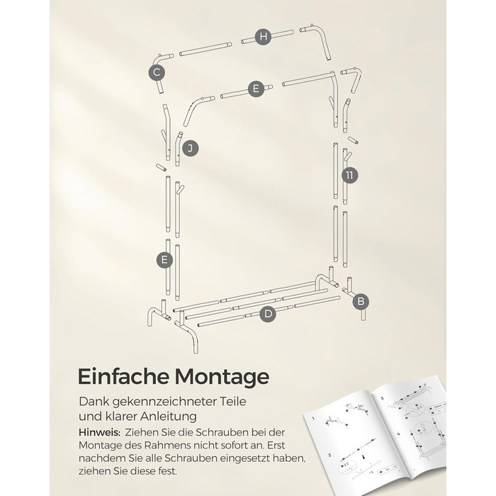Вішалка для одягу на колесах, 2 шт. анги для одягу, Гардеробна штанга, Вішалка для одягу виготовлена з сталевих труб, Вантажопідйомність до 100 кг, Ширина 103,5 см, Багатофункціональне місце для зберігання, Чорний HSR107B01 Чорний 2 шт. анги