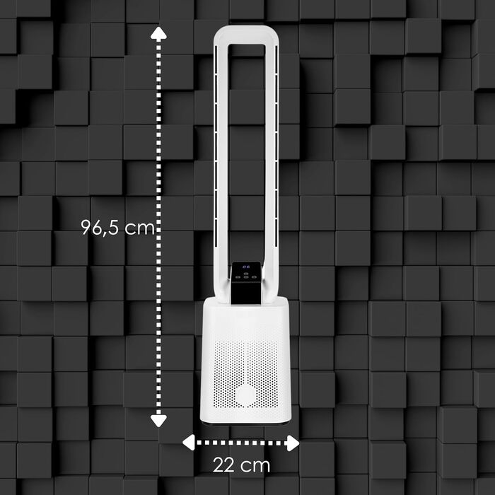 Баштовий вентилятор Echos дуже тихий вентилятор тихий двигун постійного струму пульт дистанційного керування коливальний світлодіо