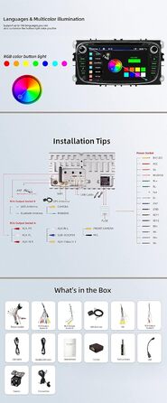 Автомобільна стереосистема JOYX PX6 Android 10 підходить для Ford Focus/Mondeo/S-Max/C-Max/Galaxy - GPS 2 Din - Камера заднього виду Canbus БЕЗКОШТОВНО - 4G64G - 7 дюймів - Підтримка DAB Керування на кермі 4G WiFi Bluetooth RDS (Android 10-4G64GG-Black)