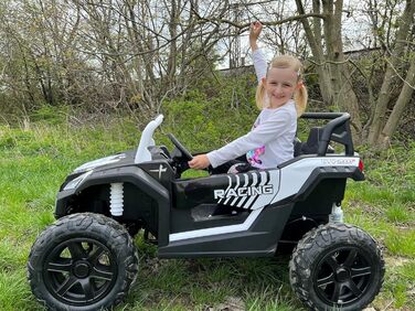 Дитячий електромобіль UTV XXL 24V 2 шт. місцевий, червоний, електромобіль для дітей 2 шт. місцевий, шкіряні сидіння, 2 двигуни по