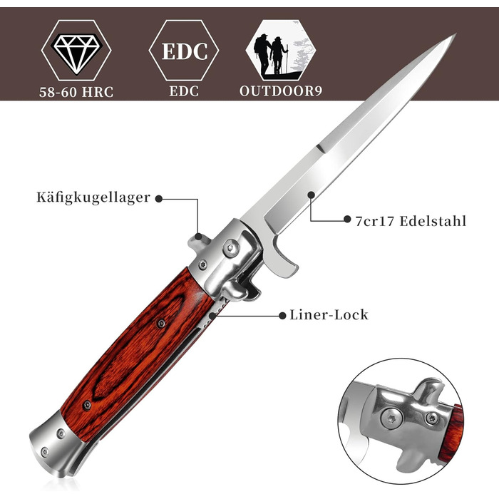 Кишеньковий ніж, гострий одноручний ніж, туристичний ніж для кемпінгу, виживання, риболовлі, подарунок для чоловіків, колір червон