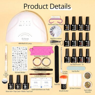 Стартовий набір UR SUGAR з лампою (12 кольорів)