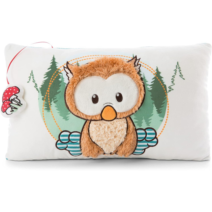 Подушка дитяча сова Owlino плюшева прямокутна 43x25см The Owlsons, ука (1 упаковка), 48575