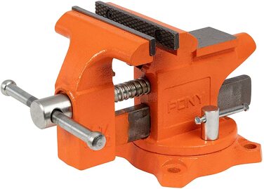 Верстат сріблястий Pony Jorgensen GID-286147 з поворотним основанням, помаранчевий, 11,4 см