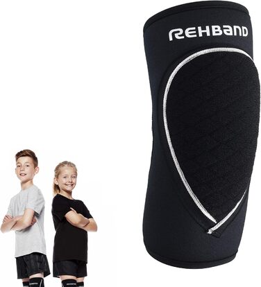 Налокітники Rehband Kids, ука або 1 пара, чорні, зручні налокітники для волейболу та гандболу Black S