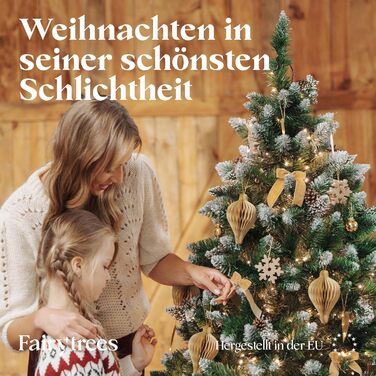 Штучна різдвяна ялинка з дерев'яною підставкою 220 см FairyTrees