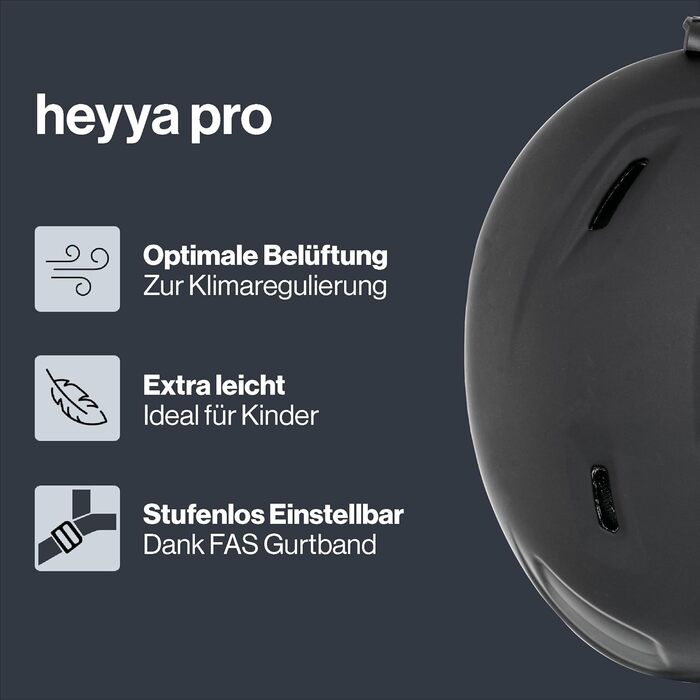 Унісекс-молодіжний лижний шолом uvex heyya pro, чорний, 51-55 см