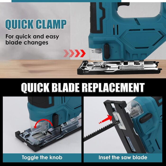 Професійний акумуляторний лобзик Makita 18V System для літієвого акумулятора Makita 18V, електричний лобзик Швидка заміна полотен