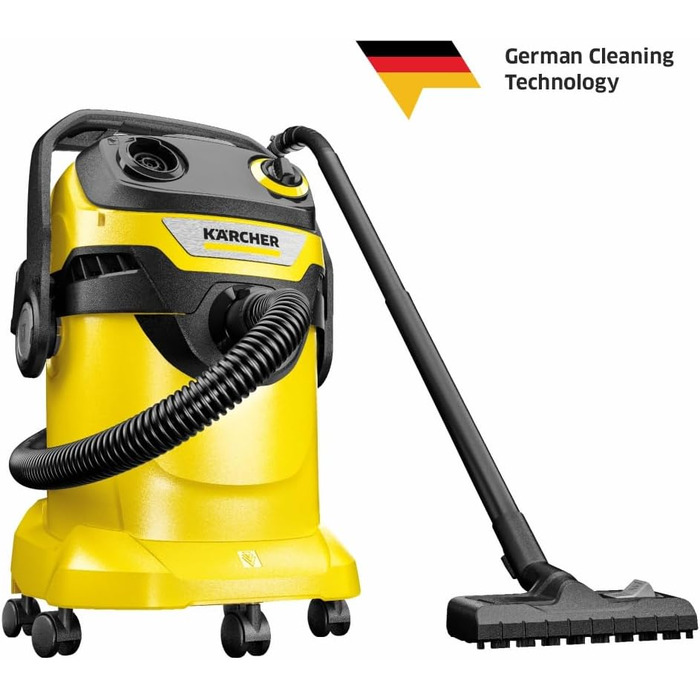 Пилосос для сухого та вологого прибирання Krcher WD 5 V-25/5/22, функція видування, потужність 1100 Вт, пластиковий контейнер 25 л