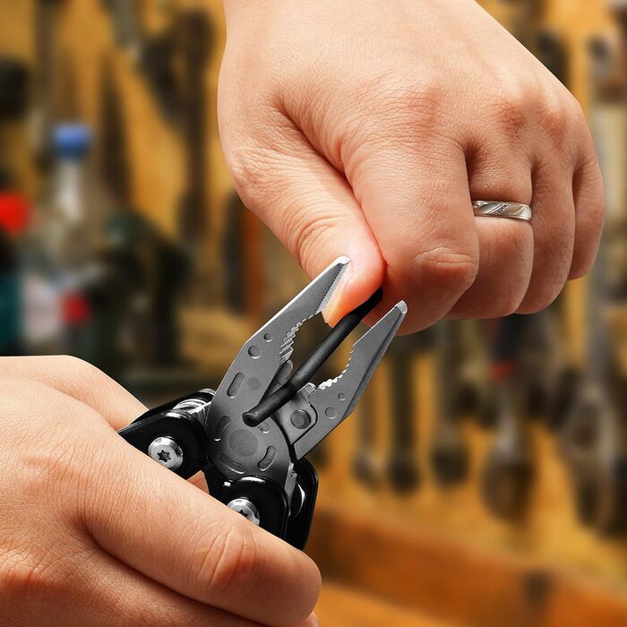 Кишеньковий ніж RoverTac Мультитул Плоскогубці, 14 в 1 Мультитул Ніж Плоскогубці Пила Відкривачка для пляшок Запобіжна застібка Не