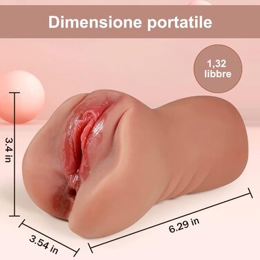 Мастурбатор Banysin 2 в 1 для чоловіків, реалістична 3D вагіна та анус