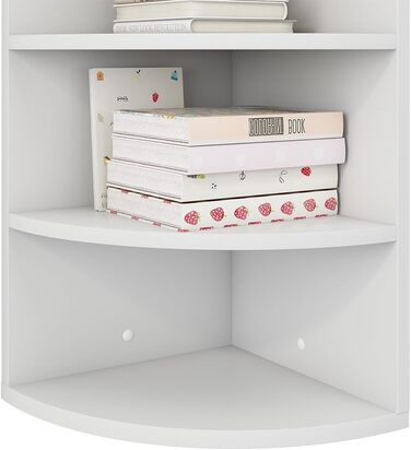 Кутова полиця Vicco Fabienne, книжкова полиця, біла, 30 x 60 см, 3 відділення