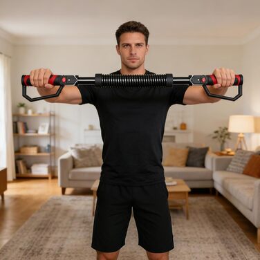 Твістер-гриф Spring Power - Тренажер з регульованим опором - Тренажер для передпліччя - Для батьків, друзів, спортсменів, гравців, ентузіастів фітнесу, початківців, квартири, домашнього спортзалу