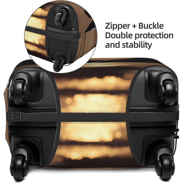 Еластичний чохол для валізи з принтом, захисний чохол для багажу, стійкий до подряпин, розмір 85 см, чорний колір