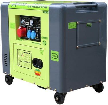 Електричний дизельний генератор Varan Motors 92625, звукоізольований, тип Panda, генератор потужності, 400 В 230 В, 6,25 кВА