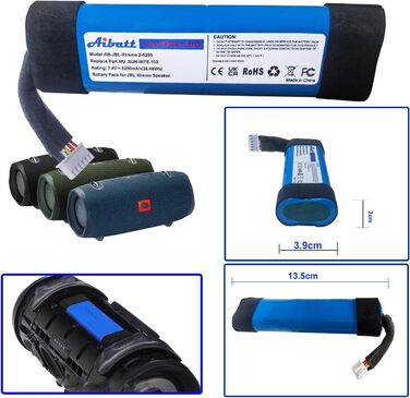 Замінний акумулятор ємністю 5200 мАг для Bluetooth-колонок JBL Xtreme 2, Xtreme2, XTREME2BLKAM, XTREME2BLUAM, замінний акумулятор для JBL SUN-INTE-103, акумулятор 21NR19/66-2. Замінний акумулятор для JBL Xtreme 2
