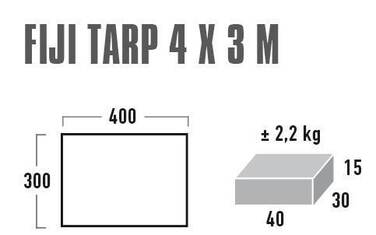 Тент High Peak Fiji Tarp 4 x 3 m Grey (10022)
