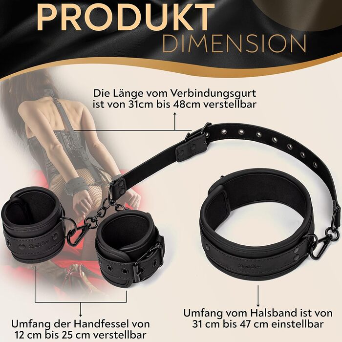 Набір для звязування DaniChou 3в1 з нашийниками та наручниками, іграшки преміум-класу SM для пар, набір для звязування, наручники, нашийник для БДСМ, обмеження, секс-іграшки для пар, секс-іграшки еротичні