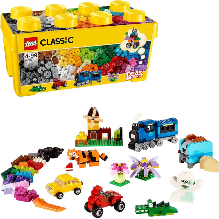 Конструктор LEGO Classic Medium Building Blocks Box 10696, 484 деталі, середня коробка будівельних блоків