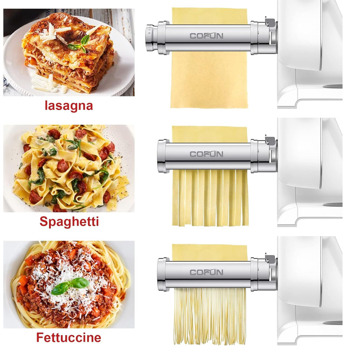 Насадка для пасти COFUN для Bosch Mum 5 аксесуарів, 3 шт. и макаронна машина для насадки Bosch Mum5 аксесуари, ролик для пасти з нержавіючої сталі для фетучіні для Bosch Mum 5 аксесуарів
